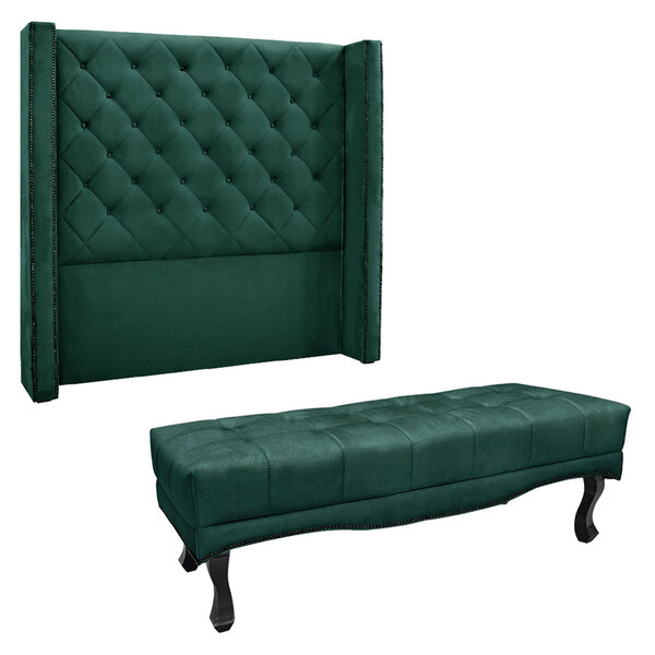 Kit Cabeceira E Calçadeira Recamier Solteiro 0 90m Vicenza Ve