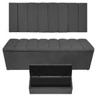 Kit Cabeceira E Calçadeira Sevilha P02 140 Cm Casal Linho Chu