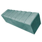 Kit Cabeceira E Calçadeira Sevilha P02 140 Cm Casal Suede Azu