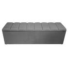 Kit Cabeceira E Calçadeira Sevilha P02 140 Cm Casal Suede Cin