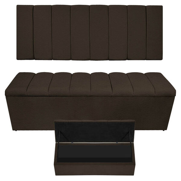 Kit Cabeceira E Calçadeira Sevilha P02 160 Cm Queen Size Cora