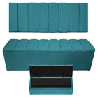 Kit Cabeceira E Calçadeira Sevilha P02 160 Cm Queen Size Sued