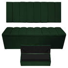 Kit Cabeceira E Calçadeira Sevilha P02 195 Cm King Size Suede