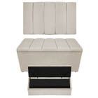 Kit Cabeceira E Calçadeira Sevilha P02 90 Cm Solteiro Corano