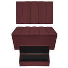 Kit Cabeceira E Calçadeira Sevilha P02 90 Cm Solteiro Corano