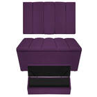 Kit Cabeceira E Calçadeira Sevilha P02 90 Cm Solteiro Suede R