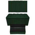 Kit Cabeceira E Calçadeira Sevilha P02 90 Cm Solteiro Suede V