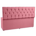 Kit Cabeceira E Calçadeira Solteiro 90 Cm Madri Suede Rosa