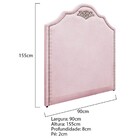 Kit Cabeceira E Calçadeira Solteiro Orlando P02 90 Cm Para Ca