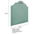 Kit Cabeceira E Calçadeira Solteiro Orlando P02 90 Cm Para Ca