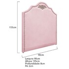 Kit Cabeceira E Calçadeira Solteiro Orlando P02 90 Cm Para Ca