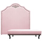 Kit Cabeceira E Calçadeira Solteiro Orlando P02 90 Cm Para Ca