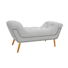 Kit Cabeceira E Calçadeira Veneza 100 Cm Solteiro Corano Bran