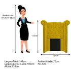 Kit Cabeceira E Calçadeira Veneza 100 Cm Solteiro Suede Amare