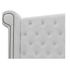 Kit Cabeceira E Calçadeira Veneza 140 Cm Casal Corano Branco