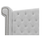 Kit Cabeceira E Calçadeira Veneza 140 Cm Casal Suede Branco -