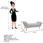 Kit Cabeceira E Calçadeira Veneza 140 Cm Casal Suede Branco -