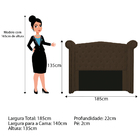 Kit Cabeceira E Calçadeira Veneza 140 Cm Casal Suede Marrom -