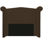 Kit Cabeceira E Calçadeira Veneza 140 Cm Casal Suede Marrom -