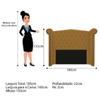 Kit Cabeceira E Calçadeira Veneza 140 Cm Casal Suede Mostarda