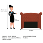 Kit Cabeceira E Calçadeira Veneza 140 Cm Casal Suede Terracot