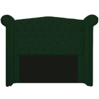 Kit Cabeceira E Calçadeira Veneza 140 Cm Casal Suede Verde -
