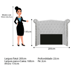 Kit Cabeceira E Calçadeira Veneza 160 Cm Queen Size Corano Br