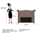 Kit Cabeceira E Calçadeira Veneza 160 Cm Queen Size Linho Ros