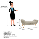 Kit Cabeceira E Calçadeira Veneza 195 Cm King Size Suede Bege