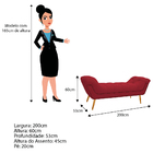 Kit Cabeceira E Calçadeira Veneza 195 Cm King Size Suede Verm