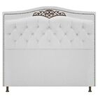 Kit Cabeceira E Calçadeira Yasmim 140 Cm Casal Corano Branco