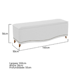 Kit Cabeceira E Calçadeira Yasmim 160 Cm Queen Size Corano Br