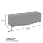 Kit Cabeceira E Calçadeira Yasmim 160 Cm Queen Size Corano Ci