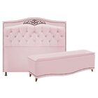 Kit Cabeceira E Calçadeira Yasmim 160 Cm Queen Size Corano Ro