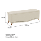 Kit Cabeceira E Calçadeira Yasmim 195 Cm King Size Corano Beg