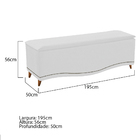 Kit Cabeceira E Calçadeira Yasmim 195 Cm King Size Corano Bra