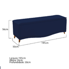 Kit Cabeceira E Calçadeira Yasmim 195 Cm King Size Suede Azul