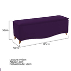 Kit Cabeceira E Calçadeira Yasmim 195 Cm King Size Suede Roxo