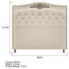 Kit Cabeceira E Calçadeira Yasmim 90 Cm Solteiro Corano Bege