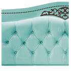 Kit Cabeceira E Calçadeira Yasmim 90 Cm Solteiro Suede Azul T