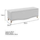 Kit Cabeceira E Calçadeira Yasmim 90 Cm Solteiro Suede Branco