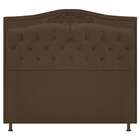 Kit Cabeceira E Calçadeira Yasmim 90 Cm Solteiro Suede Marrom