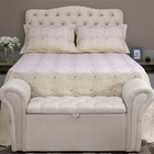 Kit Cabeceira E Recamier Baú De Cama Box Casal 138 Cm Larhome