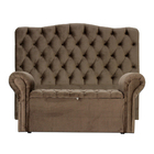 Kit Cabeceira E Recamier Baú De Cama Box Queen 158 Cm Alpes L