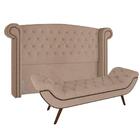 Kit Cabeceira Estofada Box Casal E Recamier 140 Cm Tca 941