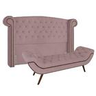 Kit Cabeceira Estofada Box Queen E Recamier 160 Cm Tca 949