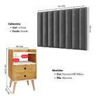 Kit Cabeceira Estofada Cama Box Solteiro 90 Cm Cinza E Mesinh