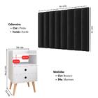 Kit Cabeceira Estofada Cama Box Solteiro 90 Cm Preto E Mesinh