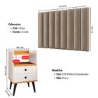 Kit Cabeceira Estofada Cama Box Solteiro Bege E Mesinha Canto