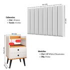 Kit Cabeceira Estofada Cama Box Solteiro Branco Mesinha Canto